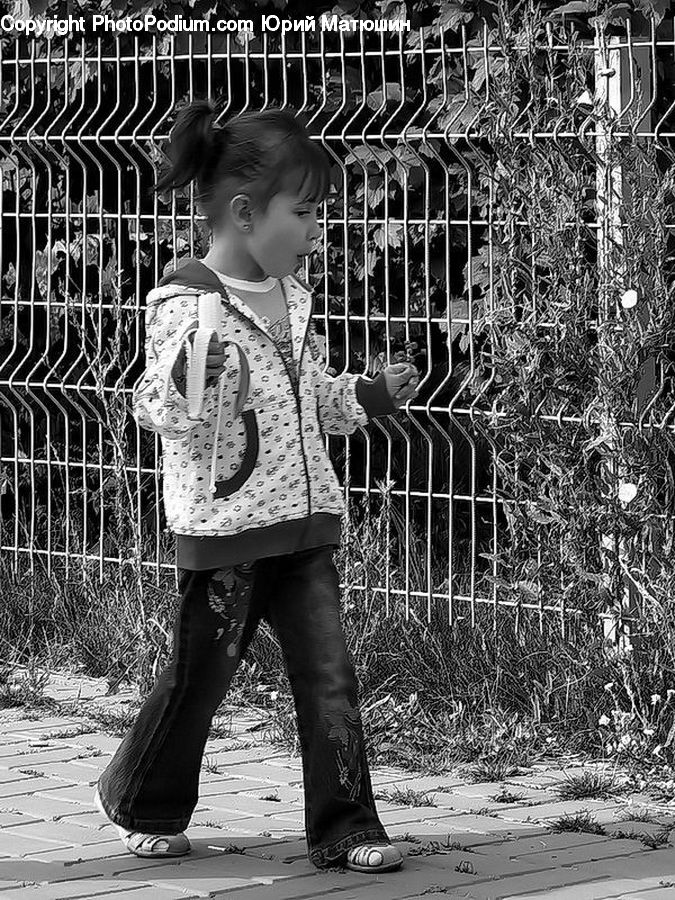 People, Person, Human, Female, Portrait, Fence