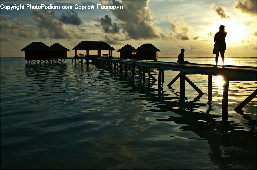Outdoors, Ripple, Water, Dock, Pier, Silhouette, Landing