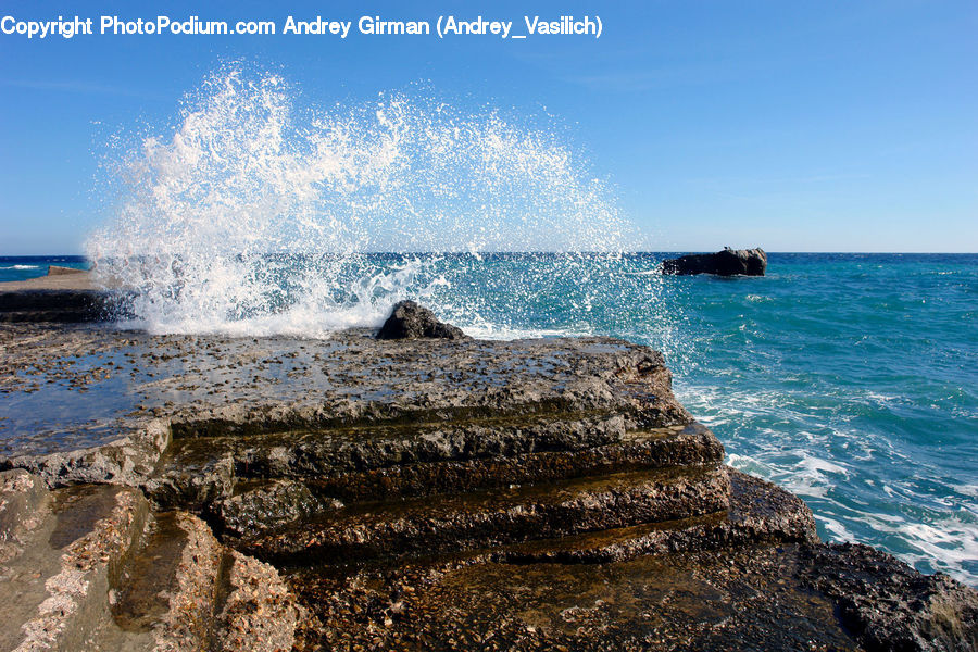 Coast, Outdoors, Sea, Water, Sea Waves, Ocean, Beach