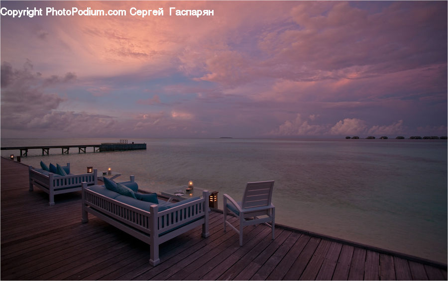 Chair, Furniture, Bench, Dock, Landing, Pier, Boardwalk