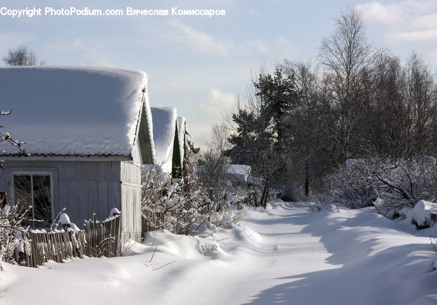 Building, Cottage, Housing, Ice, Outdoors, Snow, Cabin