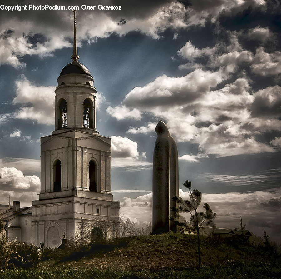 Architecture, Bell Tower, Clock Tower, Tower, Cloud, Cumulus, Sky