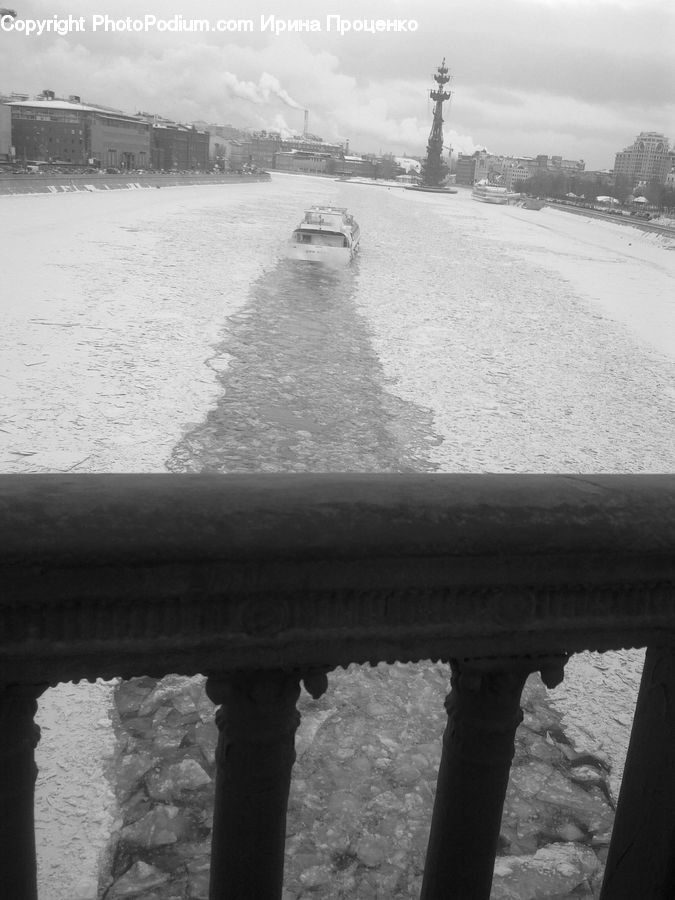 Ice, Outdoors, Snow, Water, City, Downtown, Urban