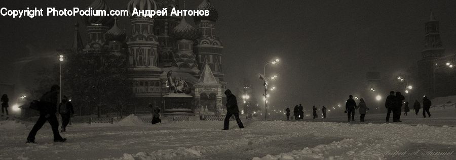 Ice, Outdoors, Snow, City, Downtown, Urban, Architecture
