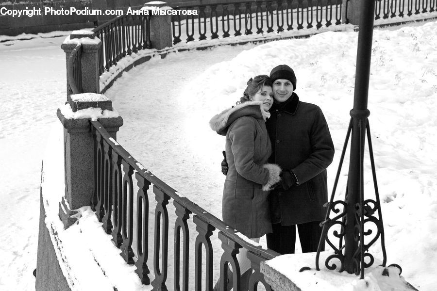 Human, People, Person, Tripod, Banister, Handrail, Ice