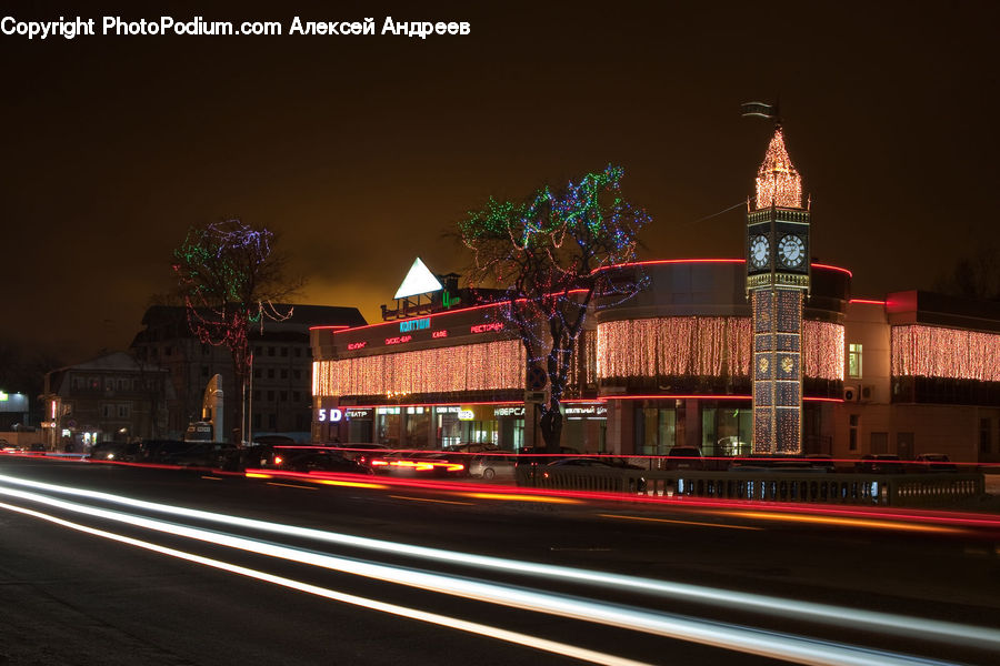 Night, Outdoors, City, Downtown, Metropolis, Urban, Architecture