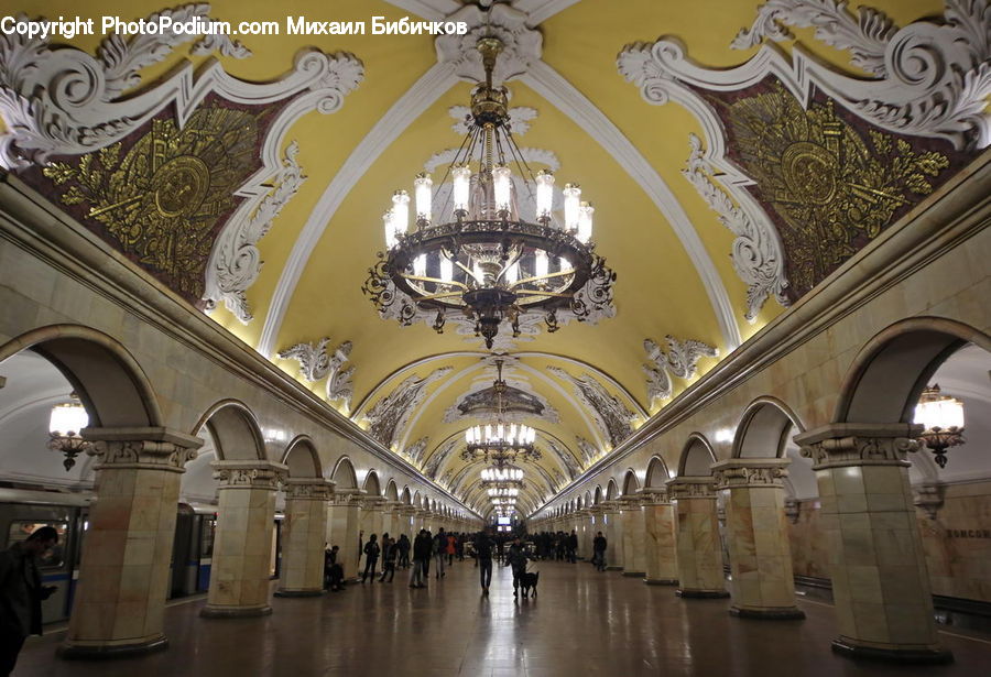 Subway, Train, Train Station, Vehicle, Ballroom, Indoors, Room