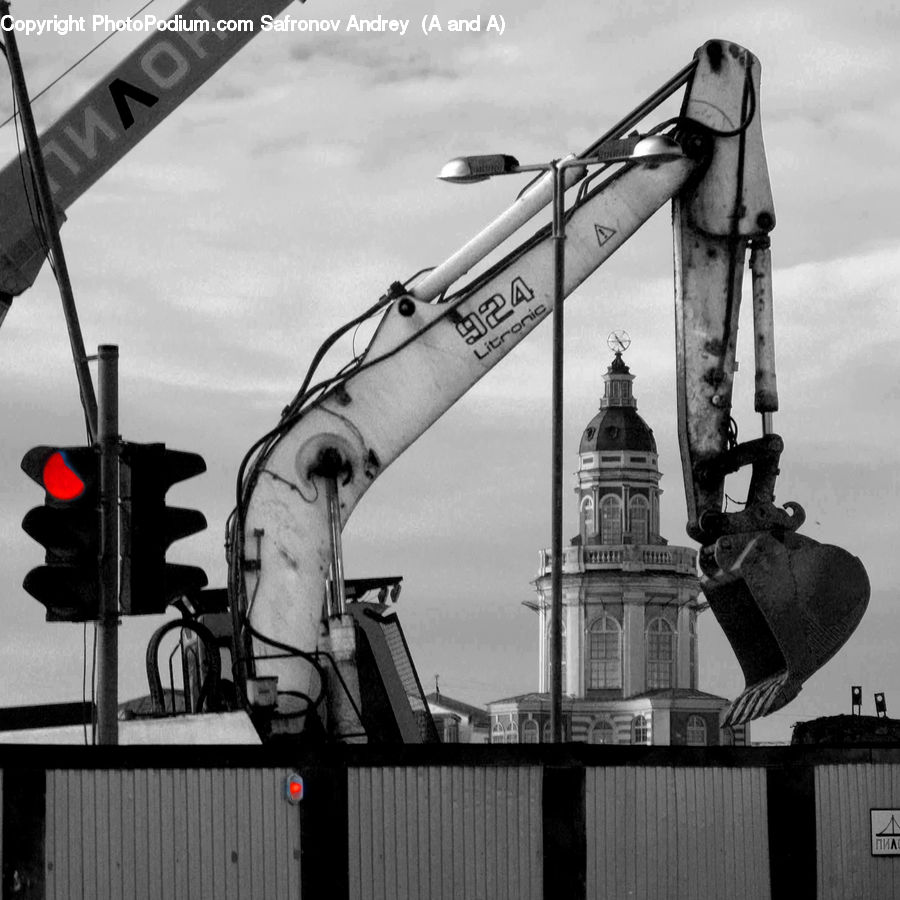 Constriction Crane, Factory, Art, Sculpture, Statue, Alley, Alleyway