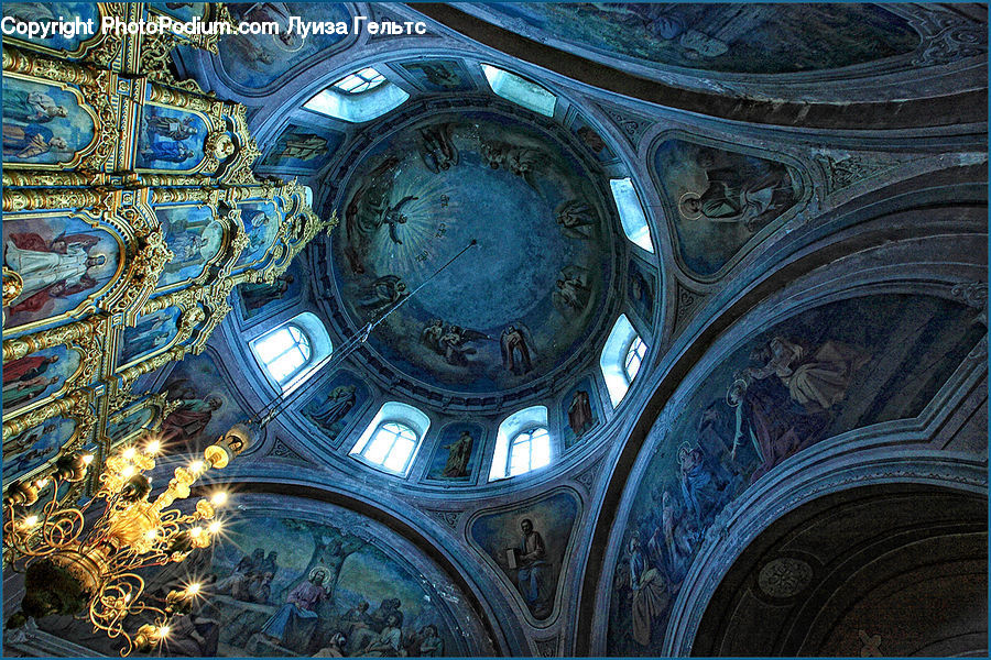 Art, Architecture, Dome, Fractal, Church, Worship, Collage