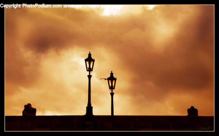 Silhouette, Light, Building, Housing, People, Person