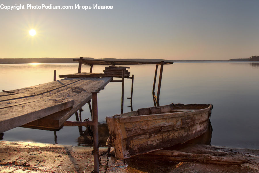 Rust, Dock, Pier, Boat, Dinghy, Shipwreck, Chair