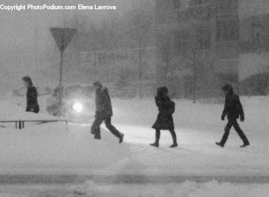 People, Person, Human, Blizzard, Outdoors, Snow, Weather