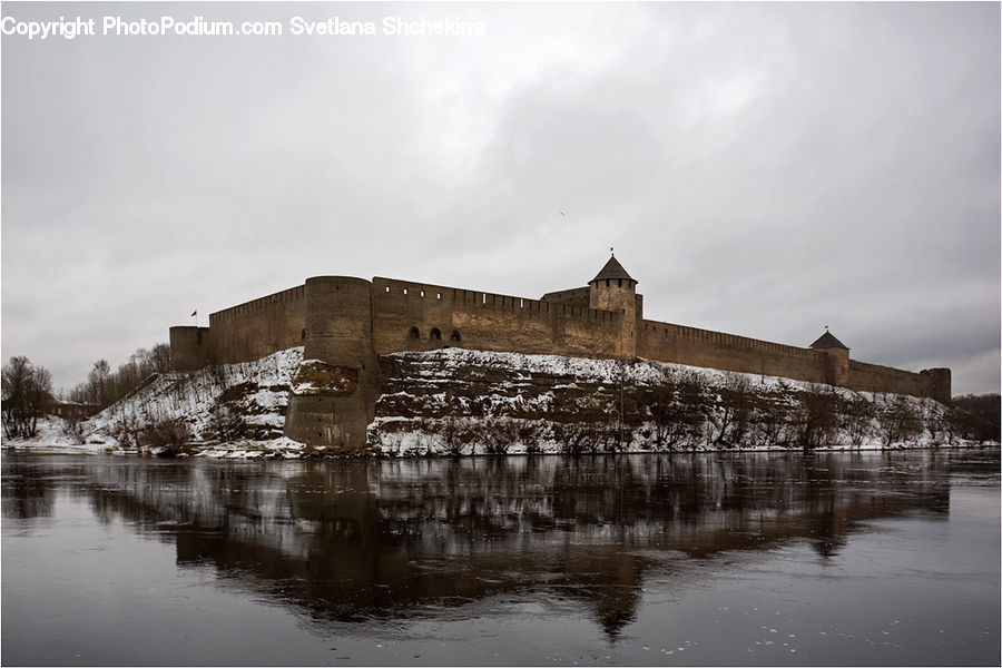 Castle, Ditch, Fort, Moat, Architecture, Building, Harbor