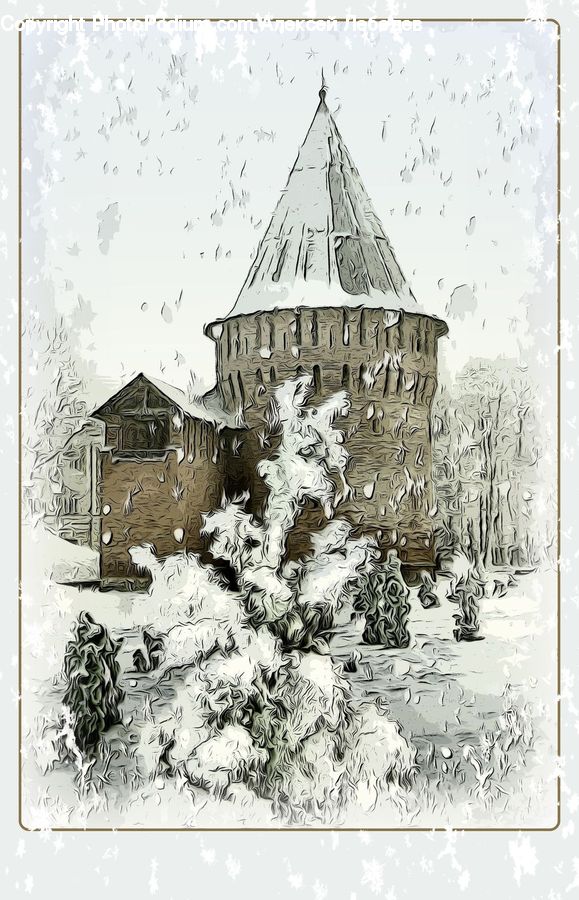 Blizzard, Outdoors, Snow, Weather, Winter, Collage, Poster