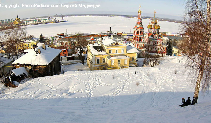 Ice, Outdoors, Snow, Building, Downtown, Town, Arctic