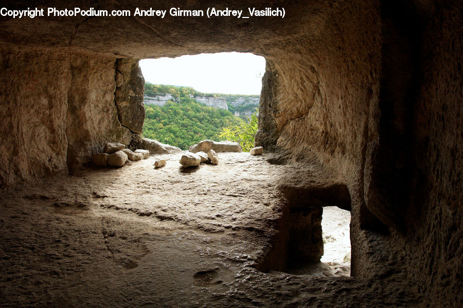 Cave, Bunker, Ruins, Cliff, Outdoors, Hole, Ancient Egypt