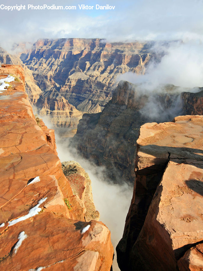 Canyon, Outdoors, Valley, Mountain, Alps, Crest, Peak