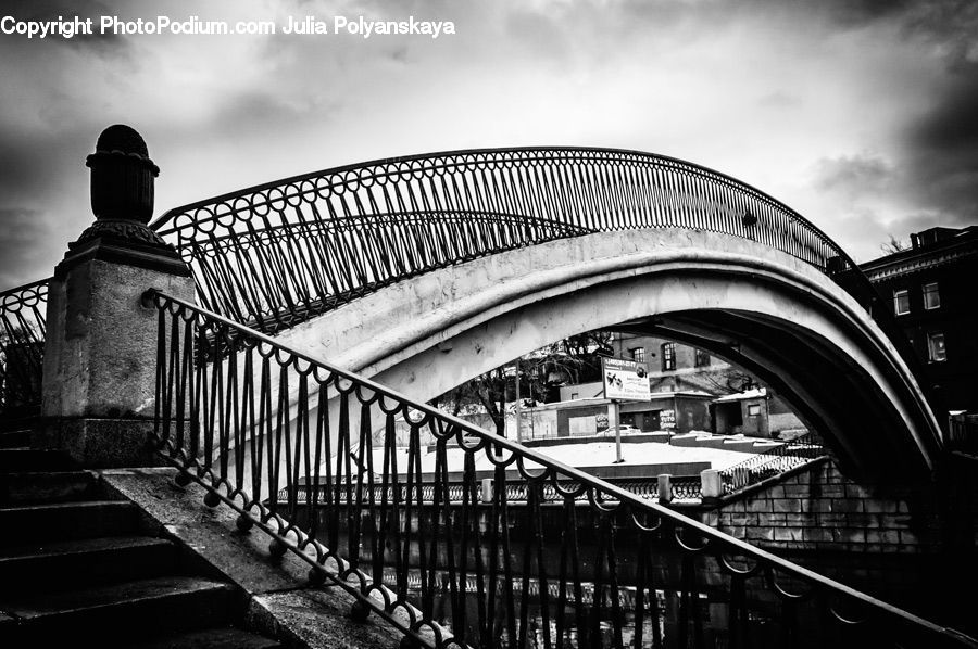Railing, Bridge, Banister, Handrail, City, Downtown, Urban
