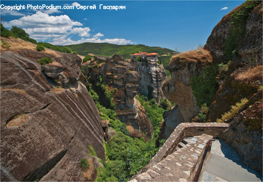 Canyon, Outdoors, Valley, Cliff, Rock, Castle, Fort