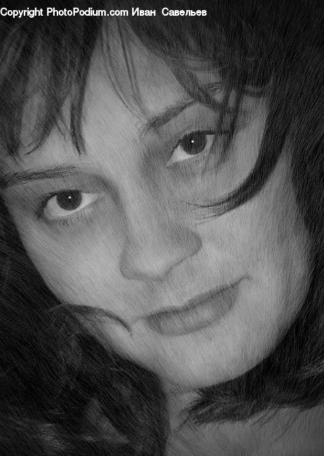 People, Person, Human, Portrait, Female, Drawing