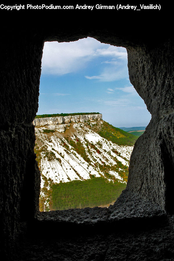 Hole, Rock, Landscape, Nature, Scenery, Coast, Outdoors