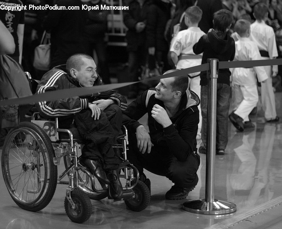 People, Person, Human, Wheelchair, Bicycle, Bike, Vehicle