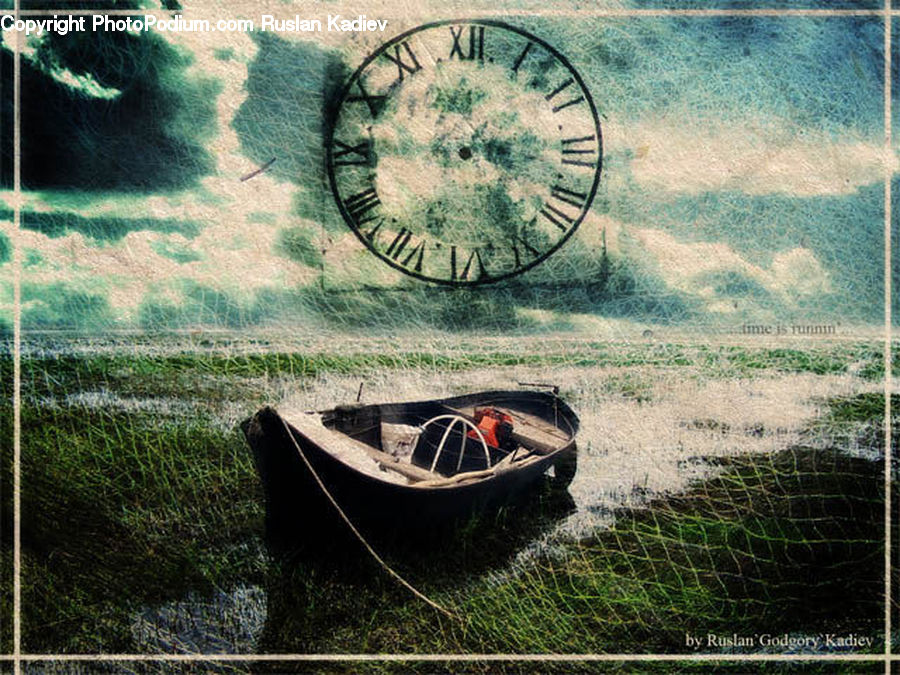 Boat, Rowboat, Vessel, Watercraft, Dinghy, Canoe, Field