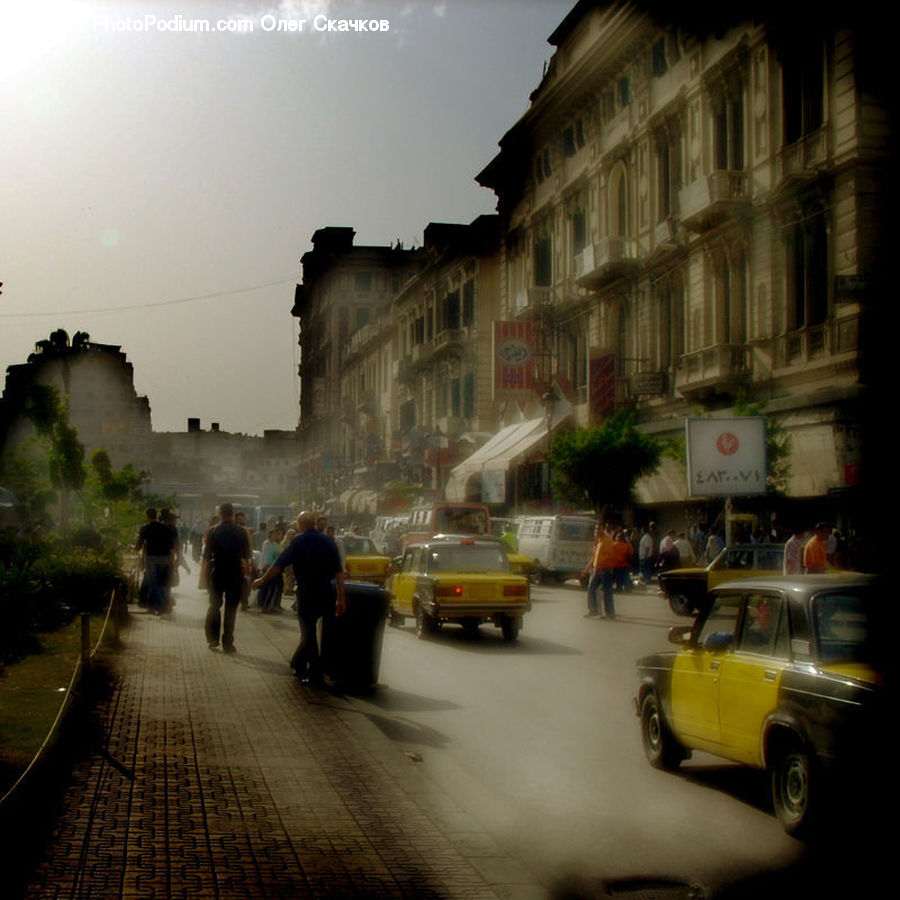 Cab, Car, Taxi, Vehicle, Automobile, Alley, Alleyway
