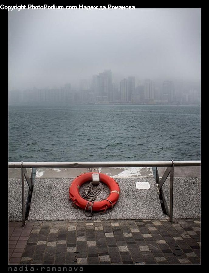 Life Buoy, Banister, Handrail, Dock, Landing, Pier