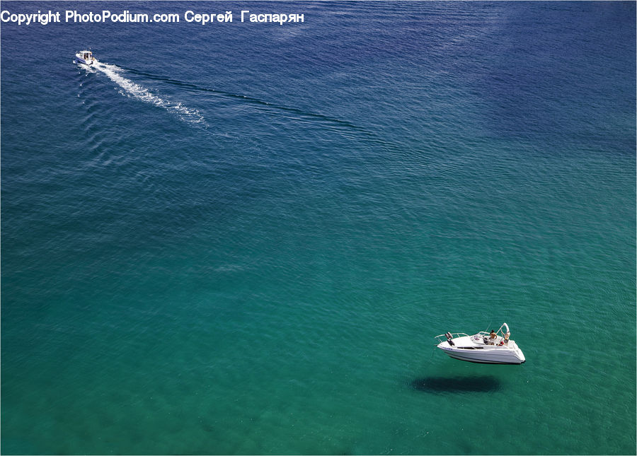 Boat, Dinghy, Outdoors, Sea, Water, Aerial View