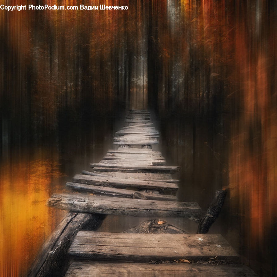 Boardwalk, Deck, Path, Sidewalk, Walkway, Dirt Road, Gravel