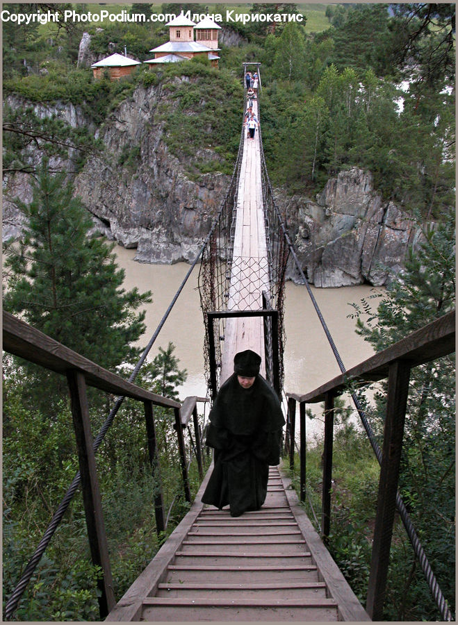 People, Person, Human, Bridge, Rope Bridge, Suspension Bridge, Boardwalk