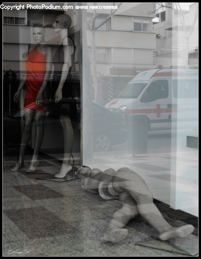 People, Person, Human, Ambulance, Van, Vehicle, Apparel