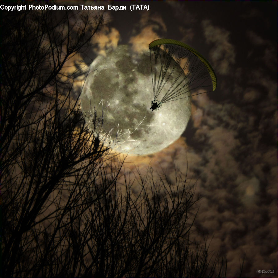 Astronomy, Full Moon, Night