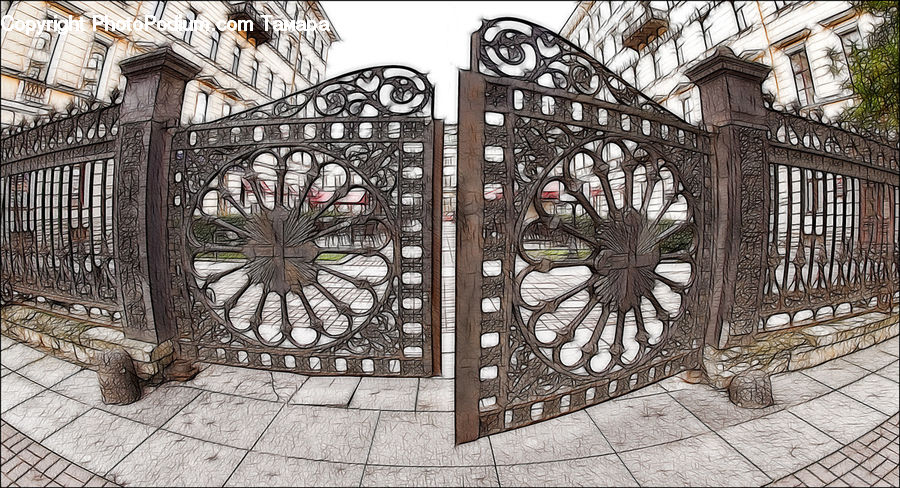 Arch, Gate, Fence, Patio, Pergola, Porch, Arabesque Pattern