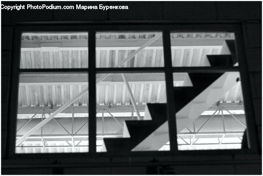 Architecture, Housing, Skylight, Window, Banister, Handrail, Triangle