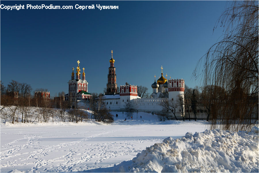 Blizzard, Outdoors, Snow, Weather, Winter, Architecture, Castle