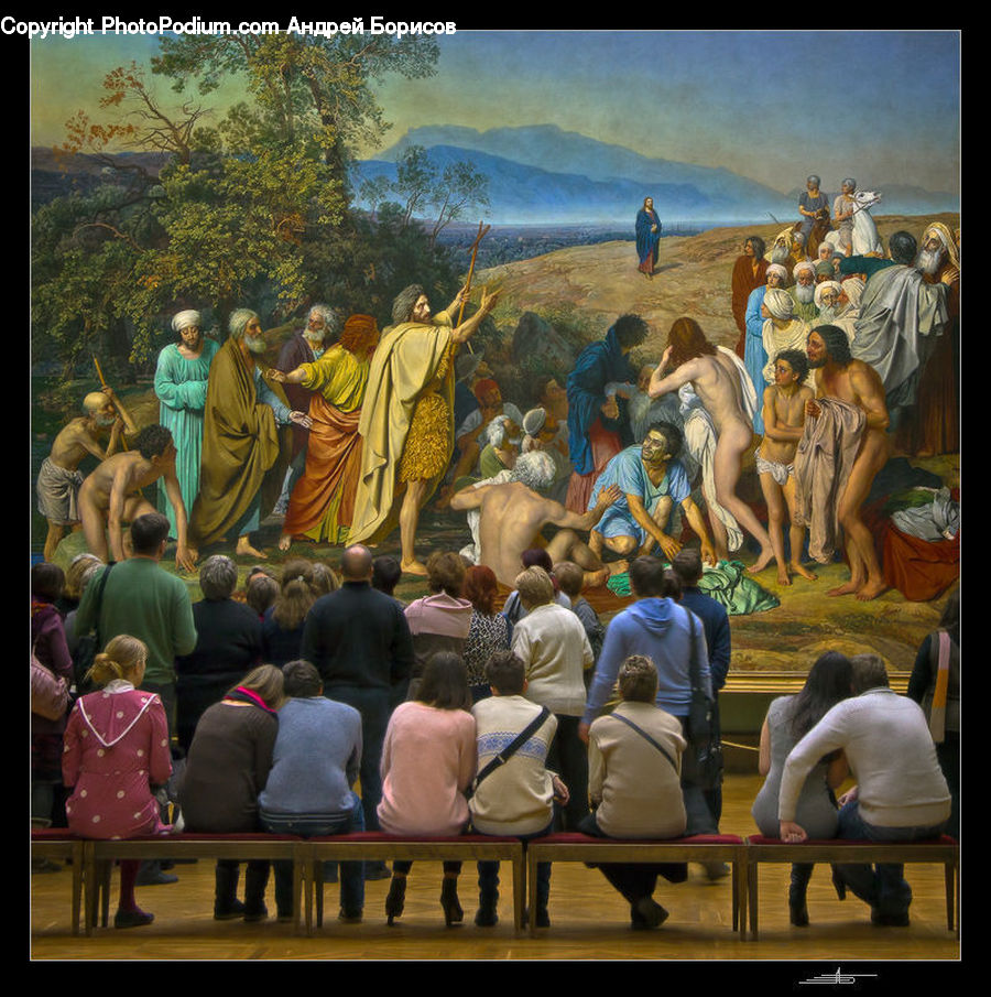 People, Person, Human, Art, Painting, Mural, Back