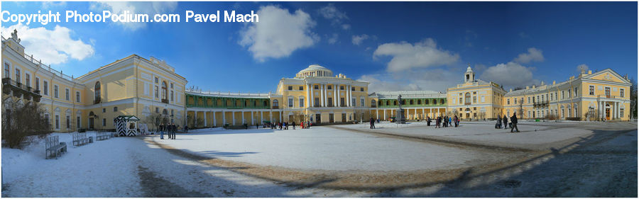 Architecture, Downtown, Plaza, Town Square, Castle, Mansion, Palace