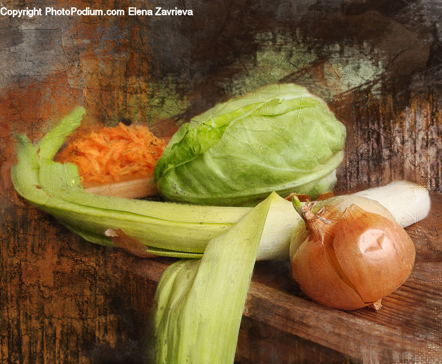 Cabbage, Produce, Vegetable, Garlic, Plant, Onion, Shallot