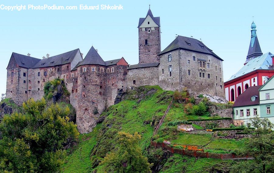 Architecture, Castle, Fort, Moss, Plant, Bell Tower, Clock Tower