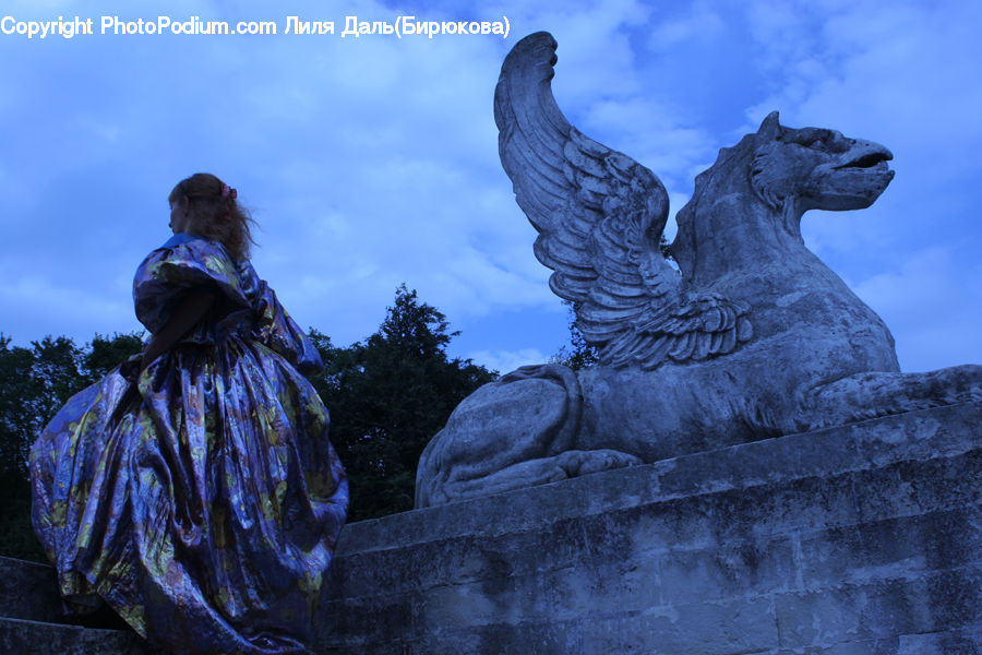 People, Person, Human, Art, Gargoyle, Statue, Fountain