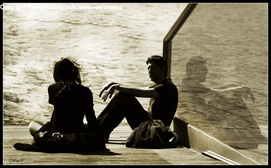 Human, People, Person, Reading, Bench, Leisure Activities, Silhouette