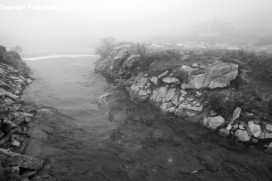 Countryside, Outdoors, Coast, Sea, Water, Rubble, Rock