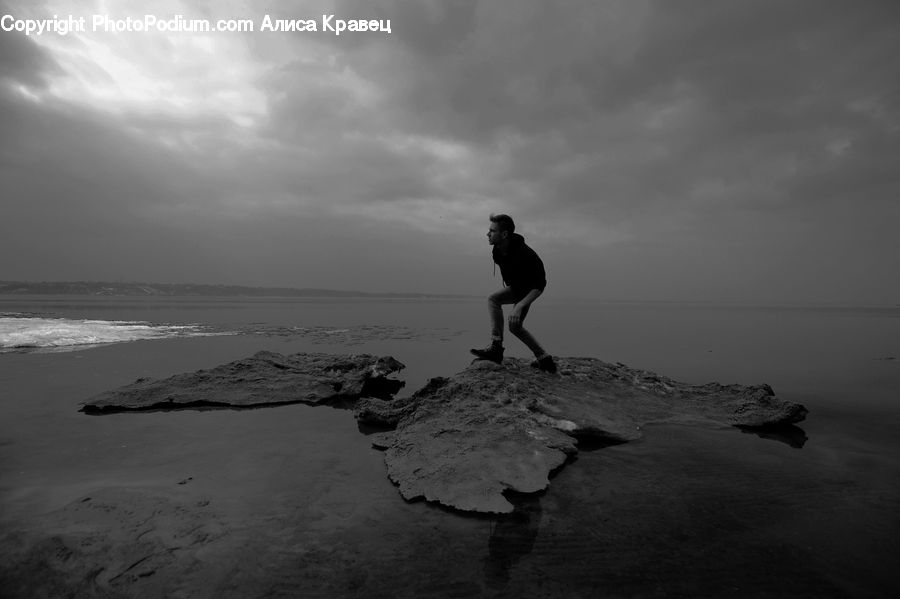 Outdoors, Sand, Soil, Silhouette, Beach, Coast, Sea