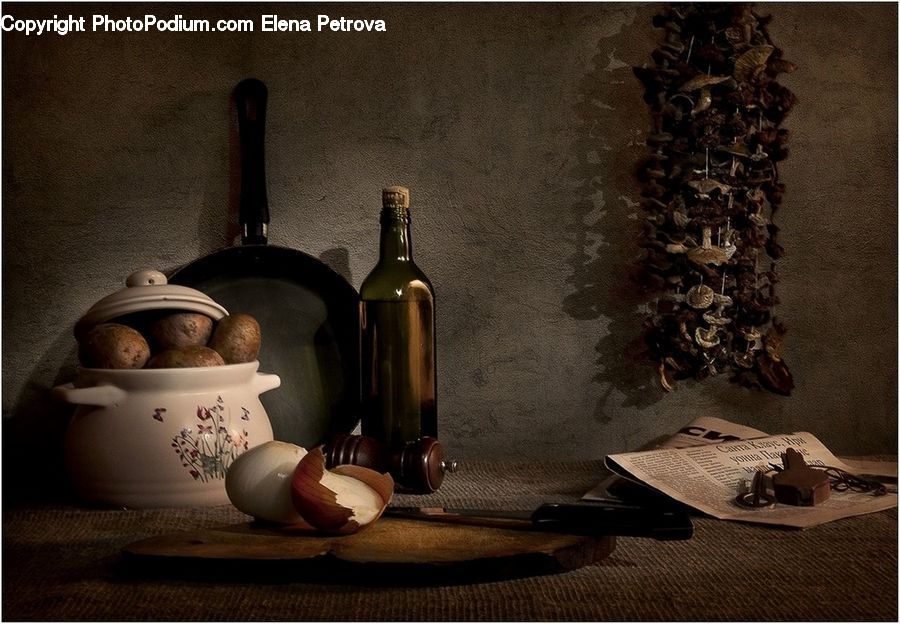 Bottle, Bowl, Bonsai, Plant, Potted Plant, Tree, Beverage