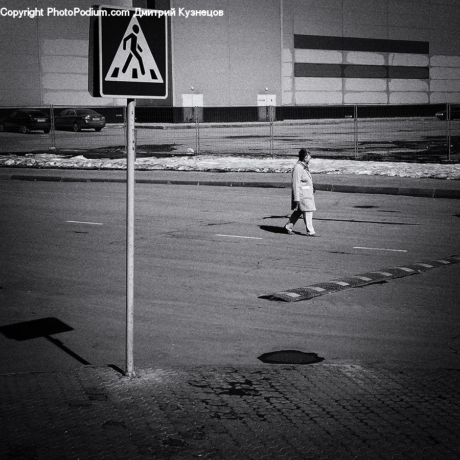 Sign, Asphalt, Tarmac, Intersection, Road, City, Downtown