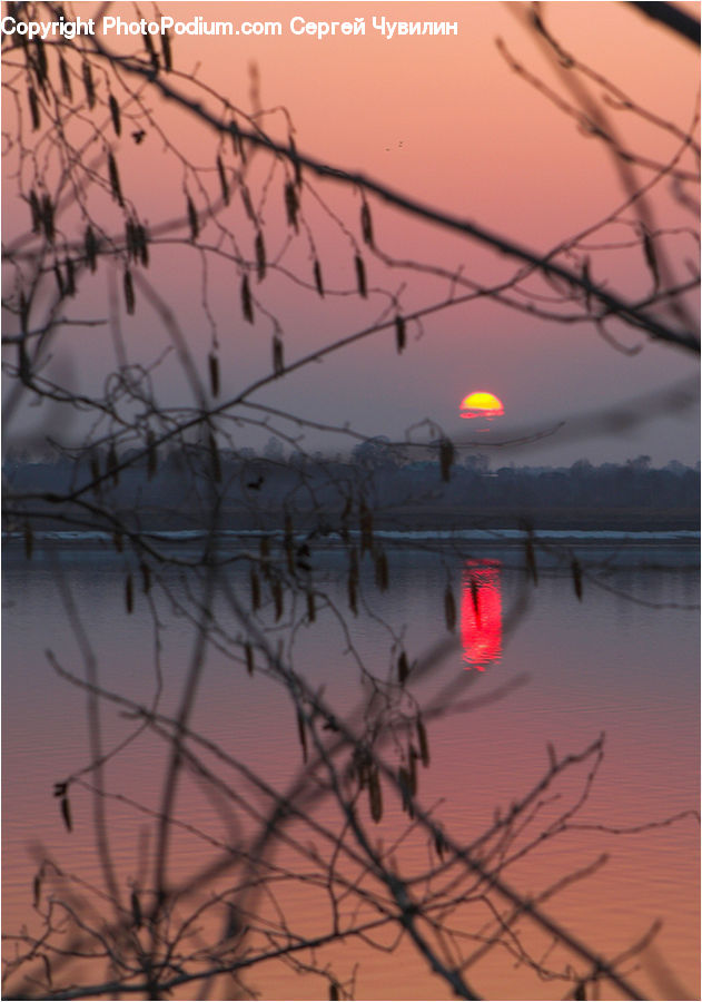 Dawn, Dusk, Red Sky, Sky, Sunrise, Sunset, Landscape