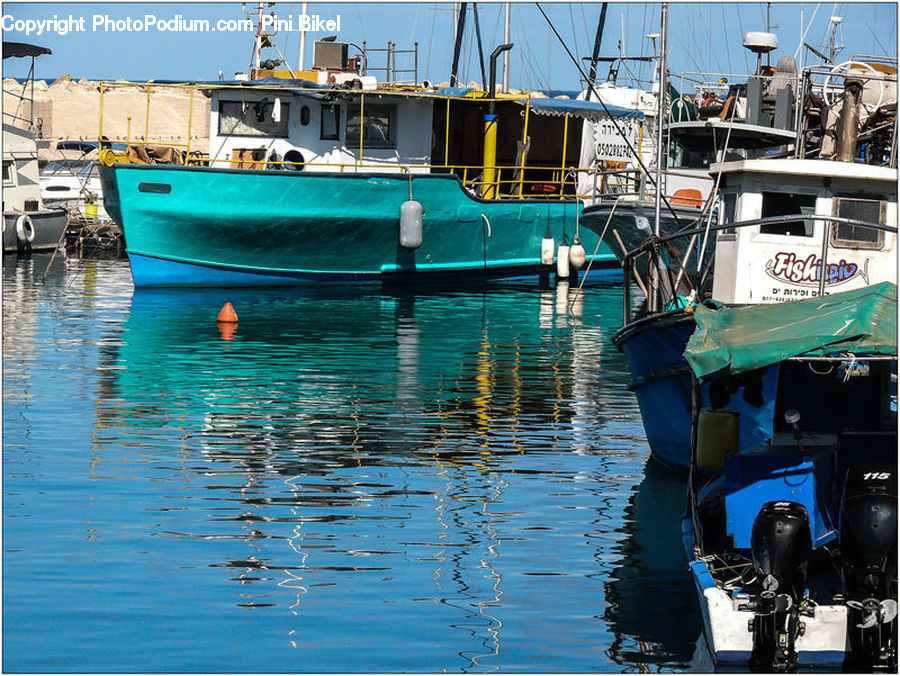 Boat, Watercraft, Motor, Motorcycle, Vehicle, Harbor, Port