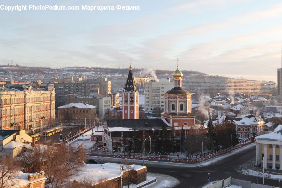 Architecture, Bell Tower, Clock Tower, Tower, City, Downtown, Ice